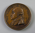 Medal of George Washington's Public Offices, James Manley (active 1790–1800), Gilt bronze, American