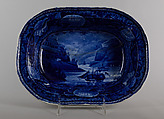 Dish, Enoch Wood &amp; Sons (British, active Burslem, 1818–46), Earthenware, transfer-printed, British (American market)