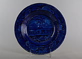 Plate, Enoch Wood &amp; Sons (British, active Burslem, 1818–46), Earthenware, transfer-printed, British (American market)