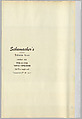 Schumacher's Taliesin Line of Decorative Fabrics and Wallpapers Designed by Frank Lloyd Wright, Frank Lloyd Wright (American, Richland Center, Wisconsin 1867–1959 Phoenix, Arizona), Book (a) together with a conforming masonite authorized dealer sign (b), American