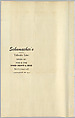 Schumacher's Taliesin Line of Decorative Fabrics and Wallpapers Designed by Frank Lloyd Wright, Frank Lloyd Wright (American, Richland Center, Wisconsin 1867–1959 Phoenix, Arizona), Book (a) together with a conforming masonite authorized dealer sign (b), American