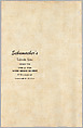 Schumacher's Taliesin Line of Decorative Fabrics and Wallpapers Designed by Frank Lloyd Wright, Frank Lloyd Wright (American, Richland Center, Wisconsin 1867–1959 Phoenix, Arizona), Book (a) together with a conforming masonite authorized dealer sign (b), American