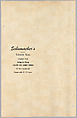 Schumacher's Taliesin Line of Decorative Fabrics and Wallpapers Designed by Frank Lloyd Wright, Frank Lloyd Wright (American, Richland Center, Wisconsin 1867–1959 Phoenix, Arizona), Book (a) together with a conforming masonite authorized dealer sign (b), American
