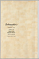 Schumacher's Taliesin Line of Decorative Fabrics and Wallpapers Designed by Frank Lloyd Wright, Frank Lloyd Wright (American, Richland Center, Wisconsin 1867–1959 Phoenix, Arizona), Book (a) together with a conforming masonite authorized dealer sign (b), American