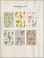 Schumacher's Taliesin Line of Decorative Fabrics and Wallpapers Designed by Frank Lloyd Wright, Frank Lloyd Wright (American, Richland Center, Wisconsin 1867–1959 Phoenix, Arizona), Book (a) together with a conforming masonite authorized dealer sign (b), American