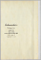Schumacher's Taliesin Line of Decorative Fabrics and Wallpapers Designed by Frank Lloyd Wright, Frank Lloyd Wright (American, Richland Center, Wisconsin 1867–1959 Phoenix, Arizona), Book (a) together with a conforming masonite authorized dealer sign (b), American