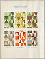 Schumacher's Taliesin Line of Decorative Fabrics and Wallpapers Designed by Frank Lloyd Wright, Frank Lloyd Wright (American, Richland Center, Wisconsin 1867–1959 Phoenix, Arizona), Book (a) together with a conforming masonite authorized dealer sign (b), American