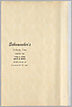 Schumacher's Taliesin Line of Decorative Fabrics and Wallpapers Designed by Frank Lloyd Wright, Frank Lloyd Wright (American, Richland Center, Wisconsin 1867–1959 Phoenix, Arizona), Book (a) together with a conforming masonite authorized dealer sign (b), American