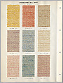 Schumacher's Taliesin Line of Decorative Fabrics and Wallpapers Designed by Frank Lloyd Wright, Frank Lloyd Wright (American, Richland Center, Wisconsin 1867–1959 Phoenix, Arizona), Book (a) together with a conforming masonite authorized dealer sign (b), American