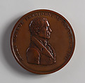 Medal of James Monroe, Moritz Fürst (born 1782, active United States, 1807–ca. 1840), Bronze, American