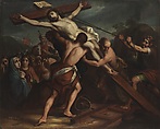 The Elevation of the Cross (Elevación de la cruz), Antonio de Torres  Mexican, Oil on canvas (Óleo sobre lienzo), Mexican