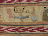 Shawl (Rebozo), Silk embroidered with cotton, silk, and metal-wrapped thread, Mexico