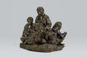 Basket Weavers, Louis McClellan Potter American, Bronze, American