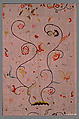Embroidered coverlet, Linen embroidered with wool, American or British
