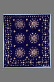 Embroidered blanket, Wool embroidered with cotton, American