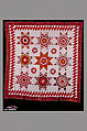Quilt, Star of Bethlehem pattern variation, Cotton, American
