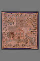 Embroidered sampler, Susan Bushey, Linen embroidered with silk, American