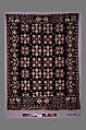 Coverlet, David Daniel Haring (1800–1889), Cotton and wool; Doublecloth, woven on a hand-loom with a
 Jacquard attachment, American