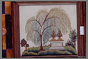 Memorial to Metcalf and Samuel Bowler, Miss Balch's Boarding and Day School (Providence, Rhode Island), Silk embroidered with chenille and silk threads, American