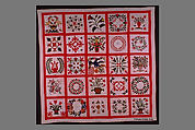 Quilt, Album pattern, Members of the Brown and Turner families, Cotton, American