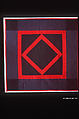 Quilt, Diamond in the Square pattern, Amish maker, Wool and cotton, American