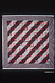 Quilt, Log Cabin pattern, Straight Furrow variation, Wool and cotton, American