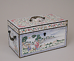 Coffret, Copper, enamel, brass