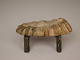 Manger (from a nativity), Wood, polychromed and gilded, Ecuadorian