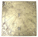 Sundial, Isaac Johnson  American, Brass, American
