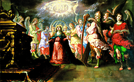 The Holy Name of Mary, Cristobal de Villalpando Mexican, Oil on canvas, Mexican