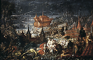 The Deluge, Cristobal de Villalpando Mexican, Oil on copper, Mexican