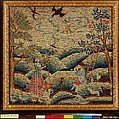 Embroidered Picture, Keturah Rawlins, Linen embroidered with wool and silk, American