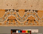 Petticoat, Linen embroidered with crewel wool, American