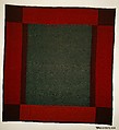 Quilt, Center Square and Bars pattern, Amish maker, Wool, American