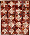 Log Cabin Crib Quilt, Probably Anna Susan Ruddick Trowbridge (1869–1949), Cotton and wool, American