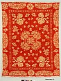 Coverlet, Wool, cotton, woven, American