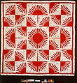 Quilt, Fan pattern, Cotton, American