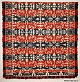 Coverlet, Absalom Klinger, Cotton warp, cotton and wool weft, woven, American