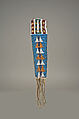 Knife and Case, Native-tanned skin, rawhide, glass, porcupine quill, wood, metal, Assiniboine or Gros Ventre