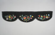 Valance, Cotton, silk, glass, Slavey