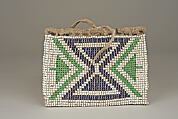 Business Bundle Bag, Native-tanned skin, glass, wool, Mesquakie or Potawatomi