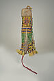 Knife Case, Native-tanned skin, glass, silk, wool, Ojibwa