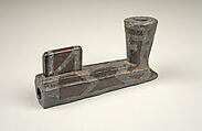 Pipe Bowl and Stem, Wood, lead, Eastern Plains or Ojibwa