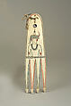 Roach Spreader, Incised elk antler, pigment, Oto or Osage