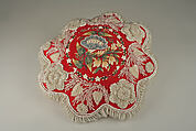 Pincushion, Silk, wool, glass, moosehair, Huron