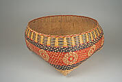 Basket, Ernestine Walls  Native American, Dyed rivercane