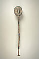 Club (skullcracker), Stone, wood, rawhide, sinew, pigment, feathers, Assiniboine