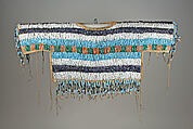 Girl's Cape, Glass, cotton, Native-tanned skin, metal, Blackfoot