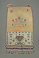 Panel Bag, Native-tanned skin, quill, glass, metal, Cree-Métis