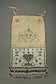 Panel Bag, Native-tanned skin, quill, glass, metal, Cree-Métis